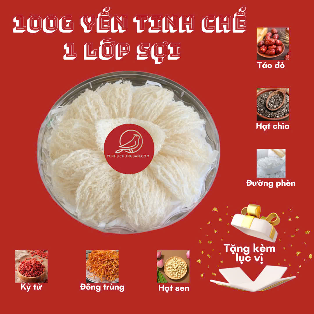 Yến tinh chế 1 lớp sợi